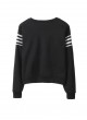 Black Long Sleeve 1879 Print Sweatshirt